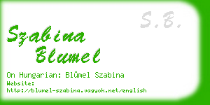 szabina blumel business card